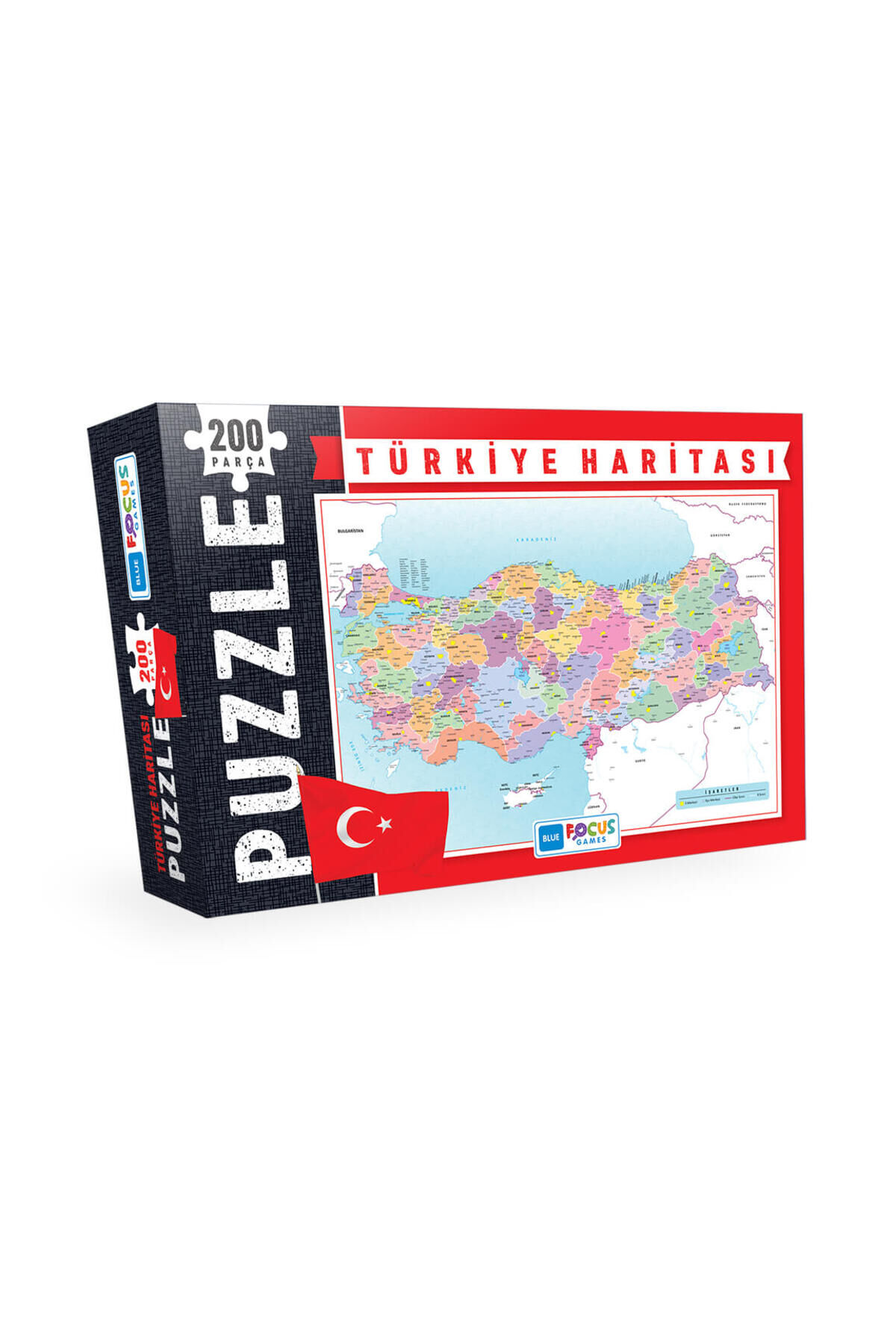 200 Parça Puzzle - Türkiye Haritası Kutulu Puzzle