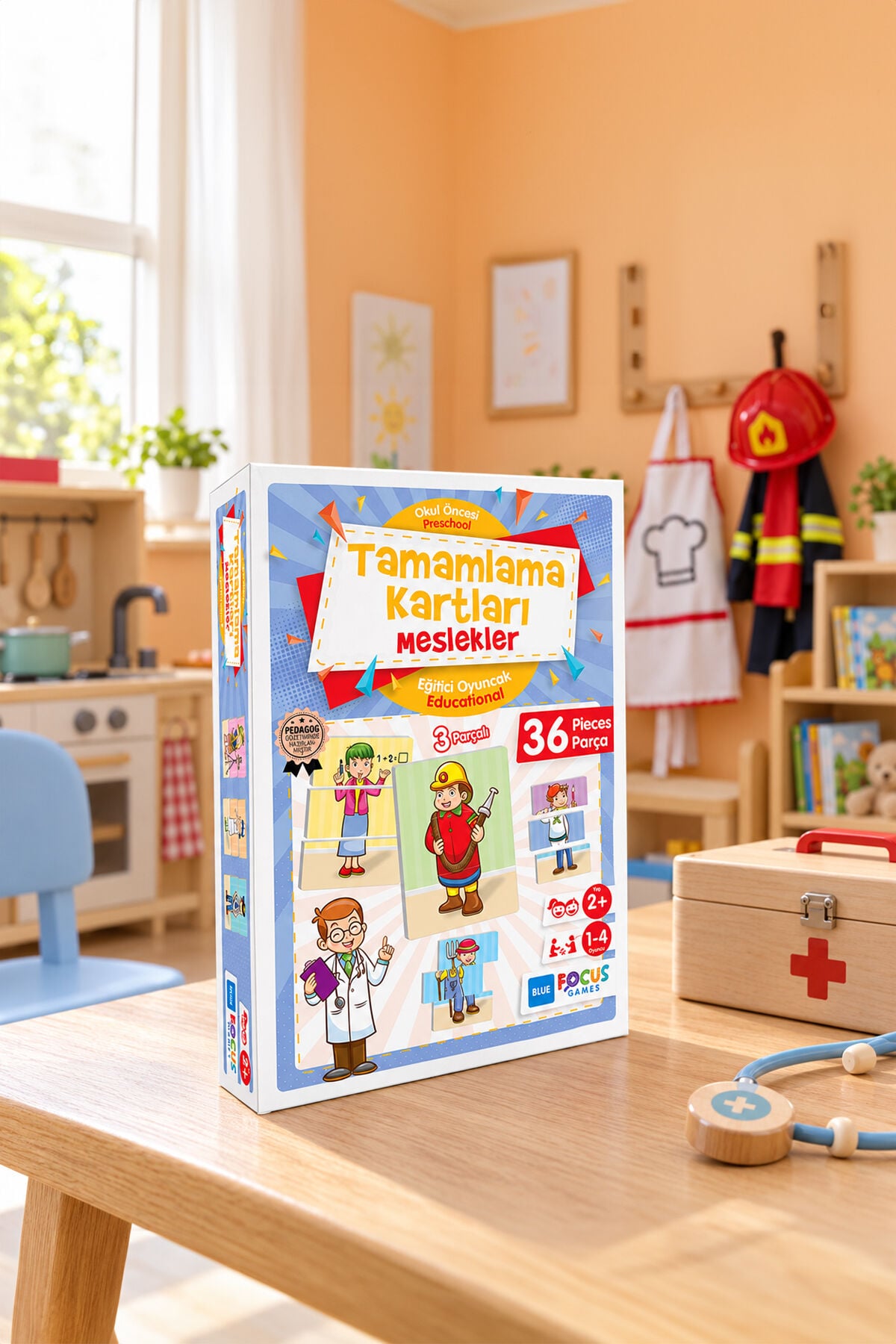 Eğitici Puzzle Oyun & Tamamlama Kartları - Meslekler