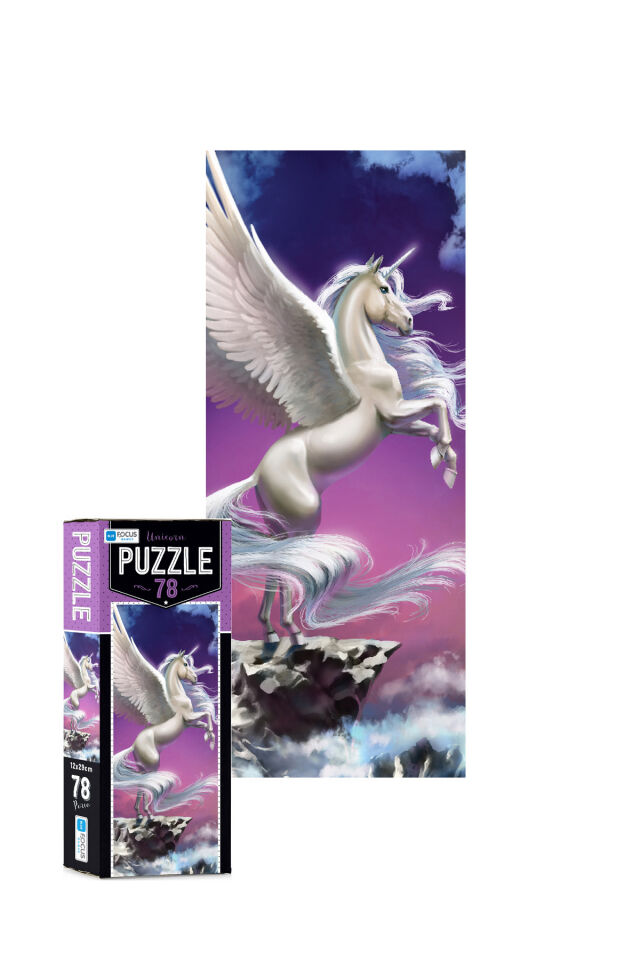 4 ADET 78 Parça Puzzle- Skeleton Love ve Unicorn ve Flamingo ve Flying Balloons