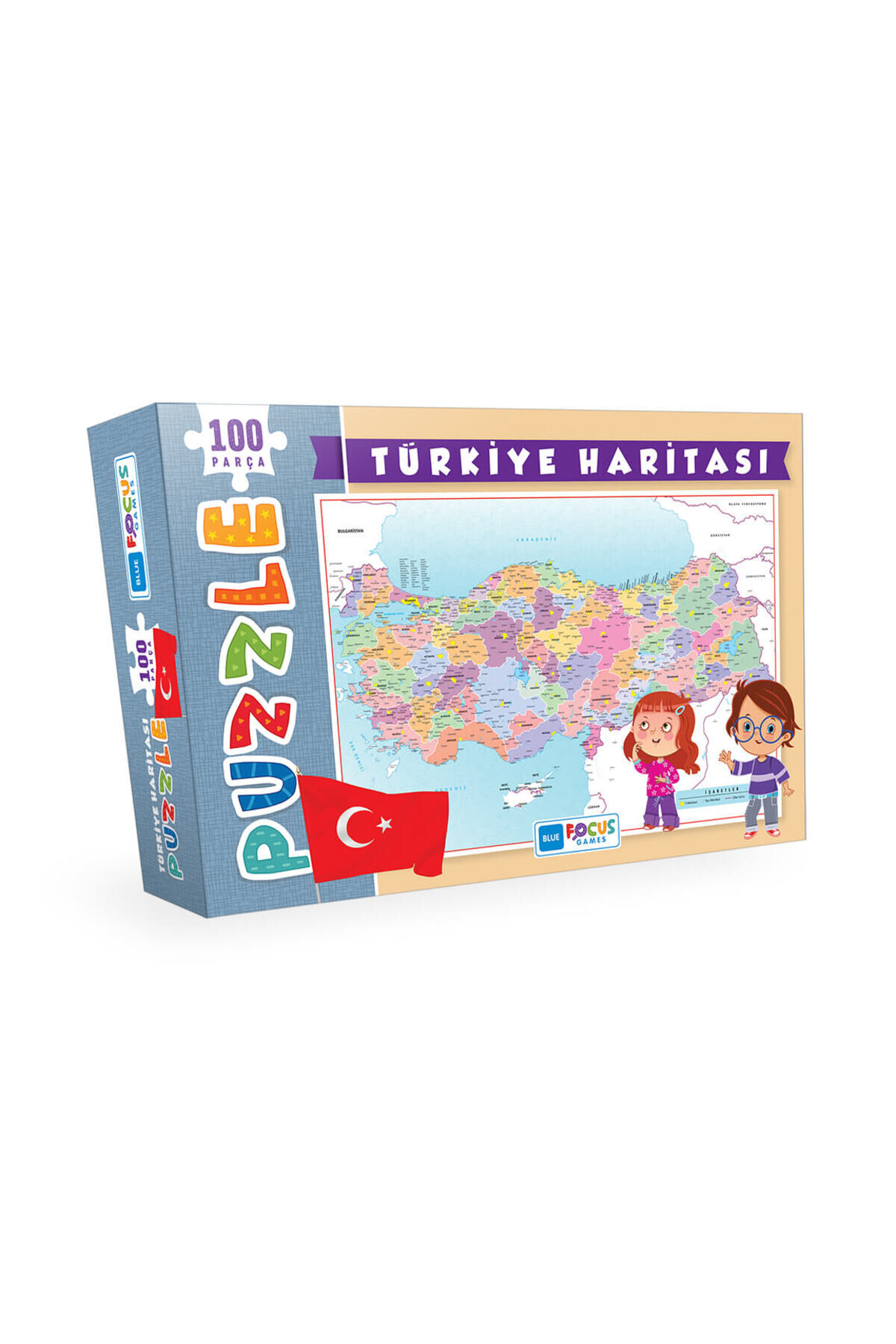 100 Parça Puzzle - Türkiye Haritası Puzzle