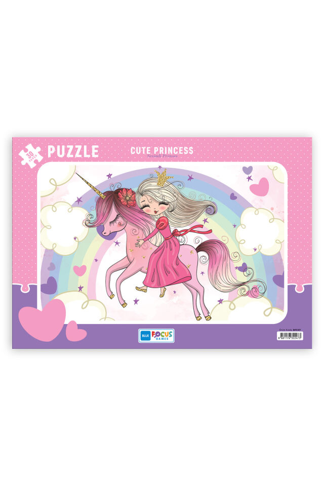 3 ADET 30 PARÇA ÇOCUK PUZZLE SEVİMLİ HAYVANLAR VE DENİZ KIZI VE SEVİMLİ PRENSES