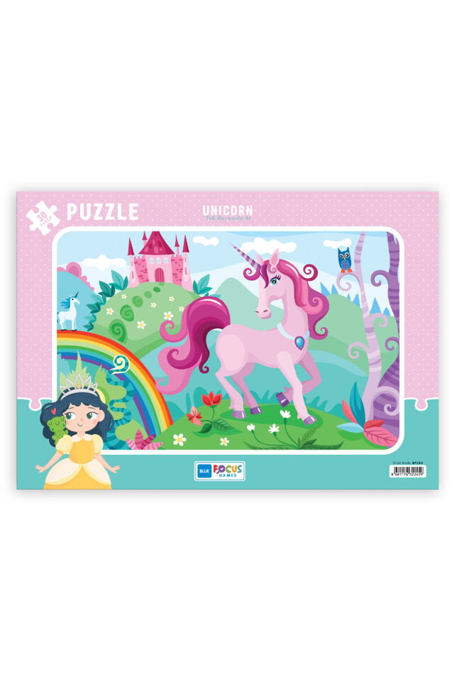 3 ADET 30 PARÇA ÇOCUK PUZZLE TEK BOYNUZLU AT VE FLAMİNGO VE GEZEGENLER