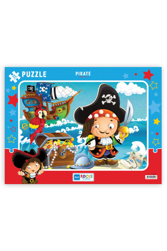 72 Parça Frame Puzzle - 4'lü Set Korsan, Kızılderili, Dinozorlar, Dino Ve Mamut