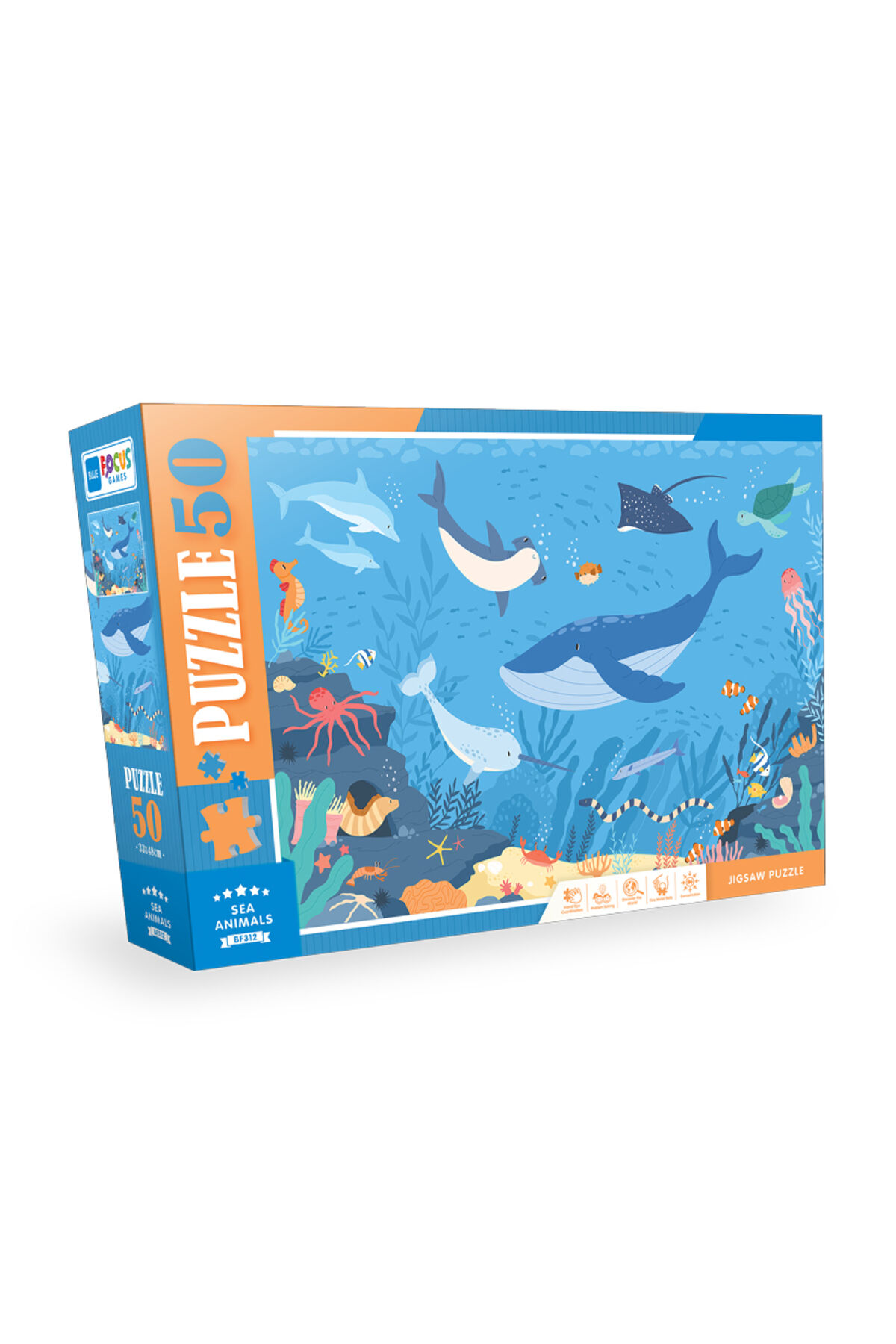 50 Parça Puzzle Sea Animals (DENİZ HAYVANLARI)