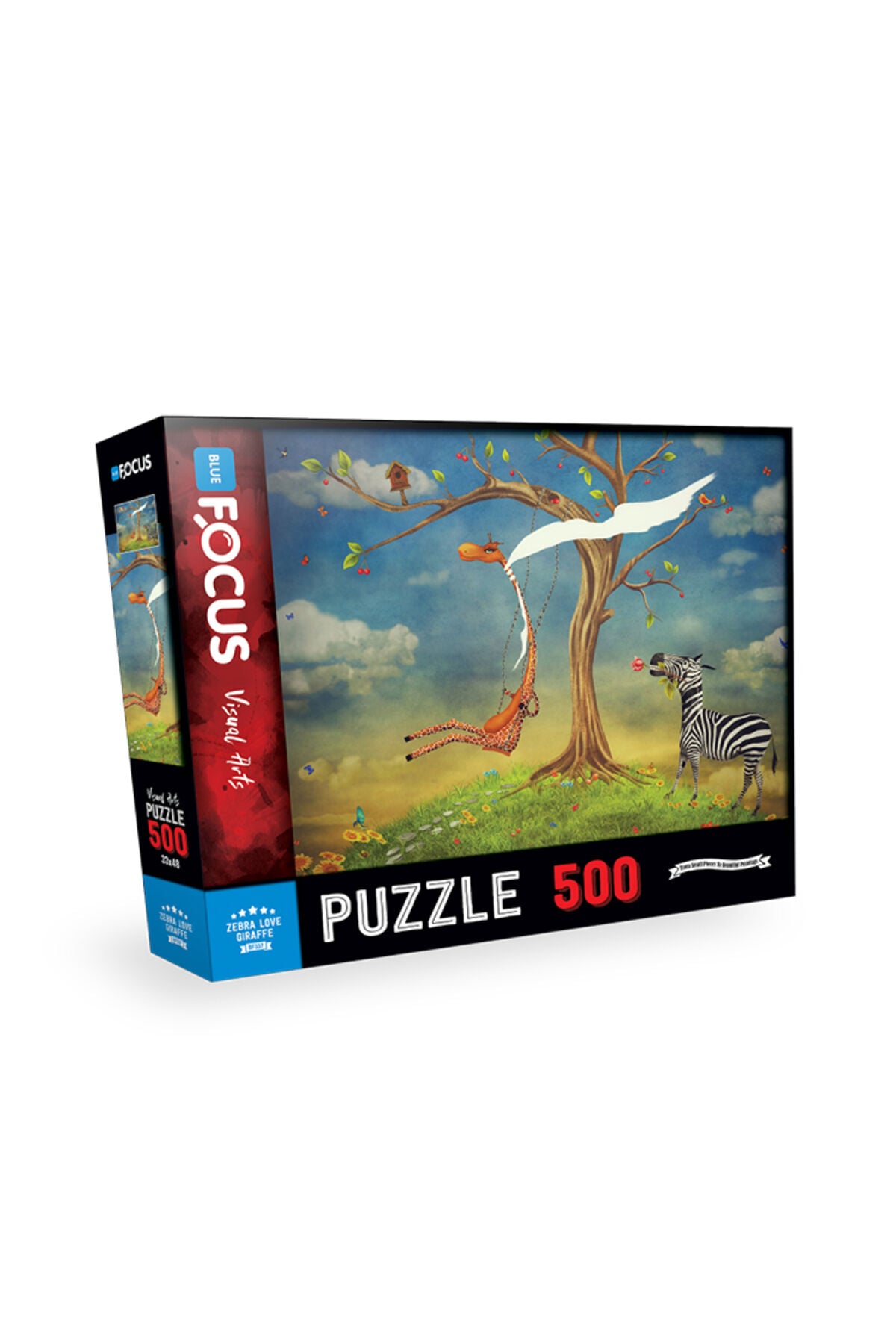 500 Parça Puzzle - Zebranın Aşkı Zürafa (ZEBRA LOVE GİRAFFE)