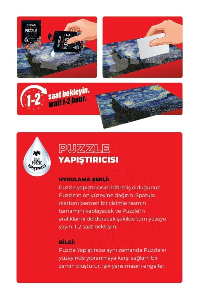 6 Adet Puzzle Yapıştırıcısı - Puzzle'larınızı Kalıcı Hale Getirin!