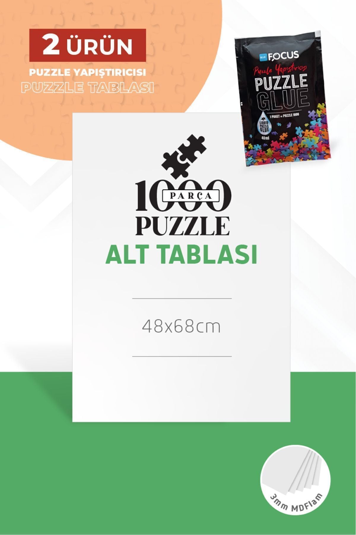 1000 Parça Puzzle Alt Tablası Ve Puzzle Yapıştırıcısı 1000'lik - Puzzle Yapımı Için Ideal Çözüm!