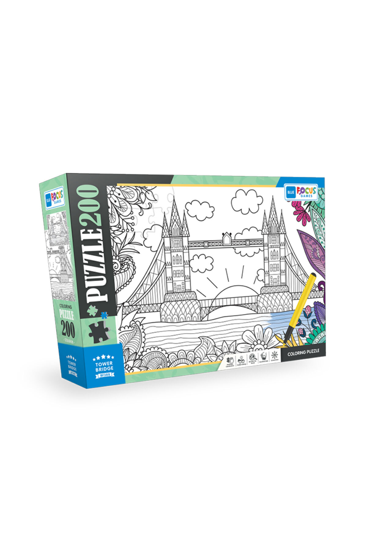 200 Parça Coloring Puzzle - Tower Bridge (Kule Köprüsü)