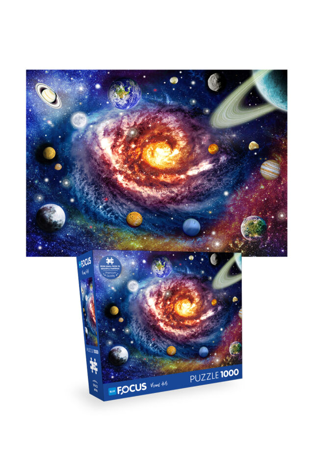 2 Adet 1000 Parça Puzzle - Gezegenler ve Dünya Haritası I