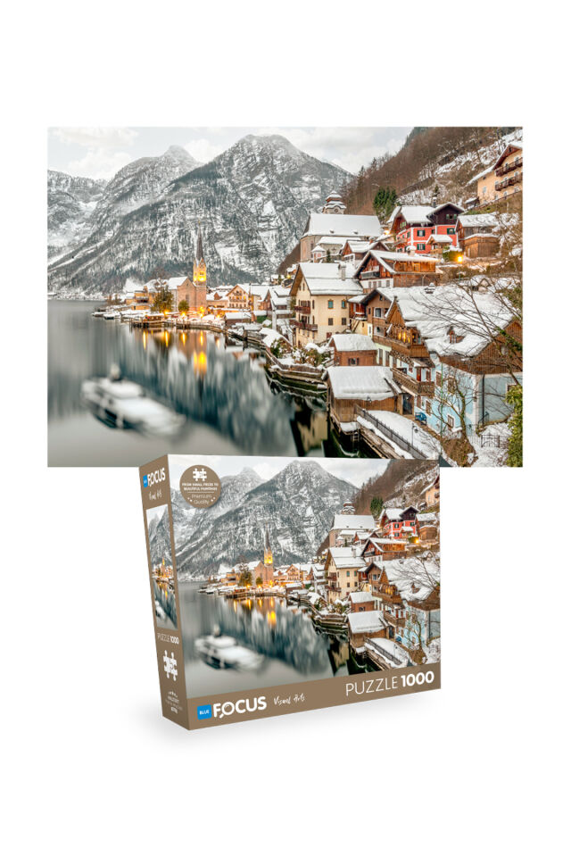 2 Adet 1000 Parça Puzzle - Ayasofya ve Hallstatt