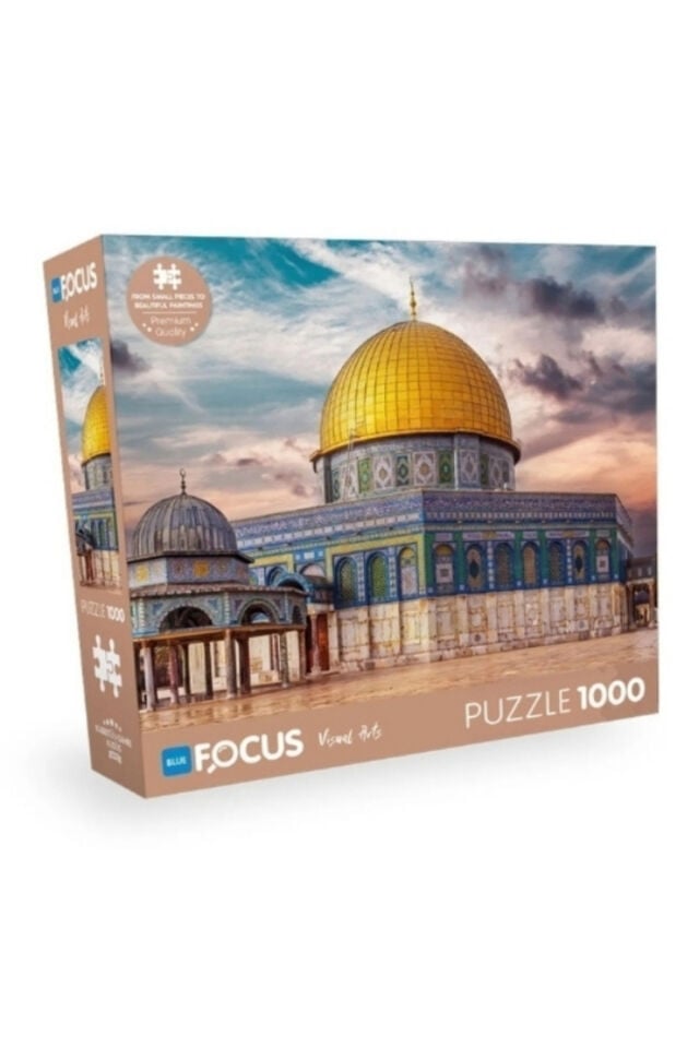 3'lü Set Puzzle - 1000 Parça Kudüs +  230 Parça Hz. Muhammed Lafzı + Puzzle Yapıştırıcı