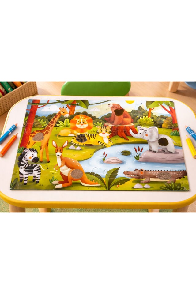 DOKUN & HİSSET 12 PARÇA PUZZLE - ORMAN MACERASI