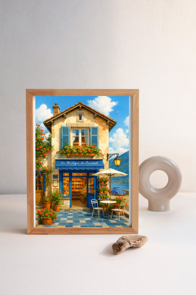 2 ADET 1000 PARÇA PUZZLE- DÜNYA HARİTASI-I VE MAVİ KAPILI KAFE
