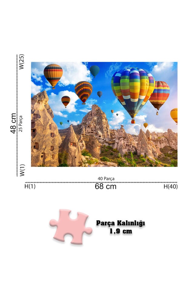 3 ADET 1000 PARÇA PUZZLE - KAPADOKYA VE LONDON VE PROVENCE