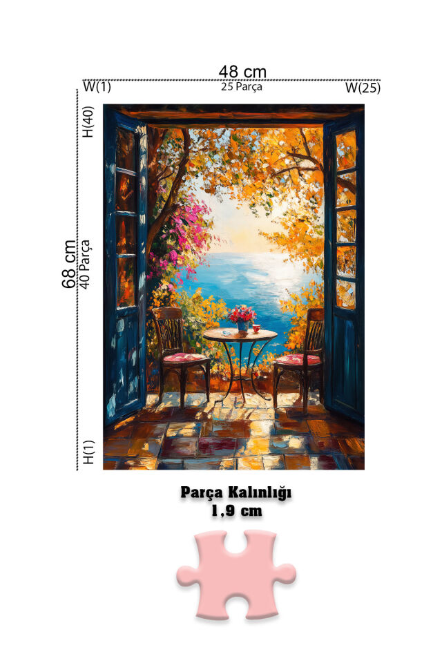 3 ADET 1000 PARÇA PUZZLE - KIZ KULESİ SAKİNLİĞİ VE ASİL AT VE HUZURLU MANZARA