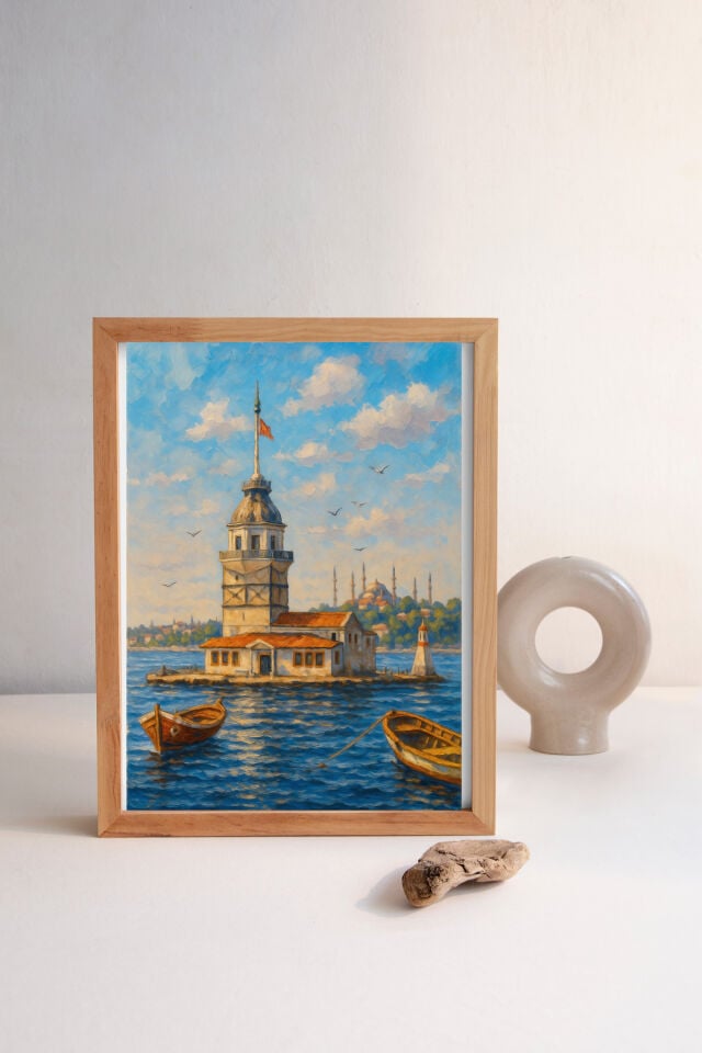 3 ADET 1000 PARÇA PUZZLE - KIZ KULESİ SAKİNLİĞİ VE ASİL AT VE HUZURLU MANZARA