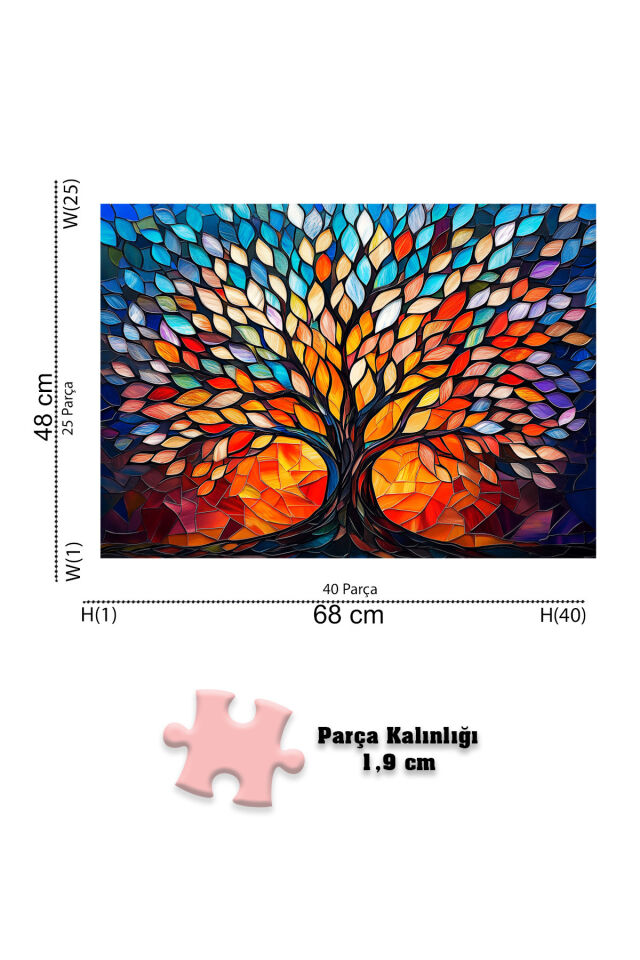 3 ADET 1000 PARÇA PUZZLE - GÜNEŞLİ TERAS VE YAŞAM AĞACI VE DENİZ FENERİ GÜNBATIMI