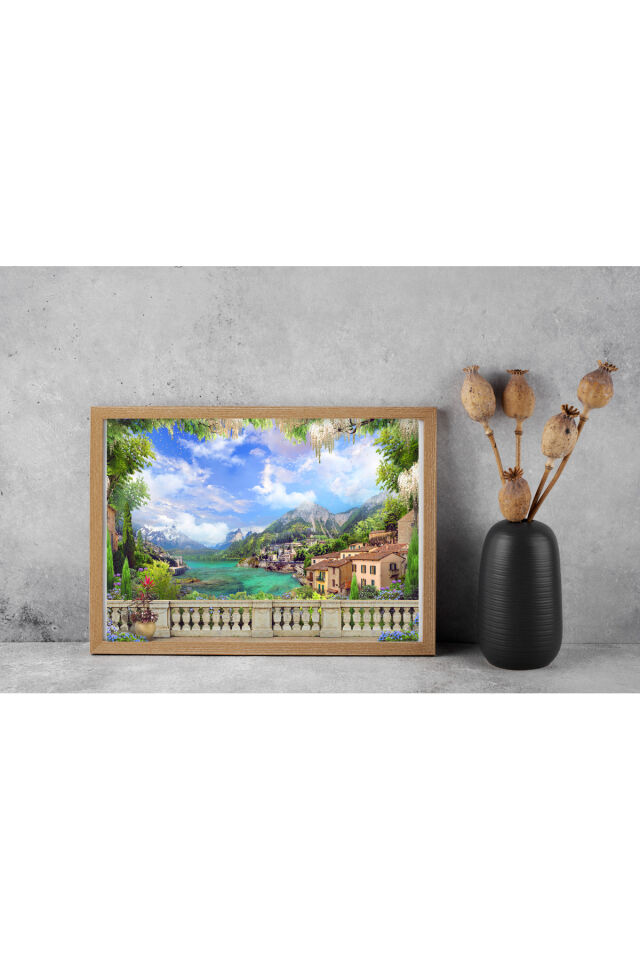 2 ADET 1000 PARÇA PUZZLE- GÜNEŞLİ KAFE SOKAĞI VE SAHİL MANZARASI