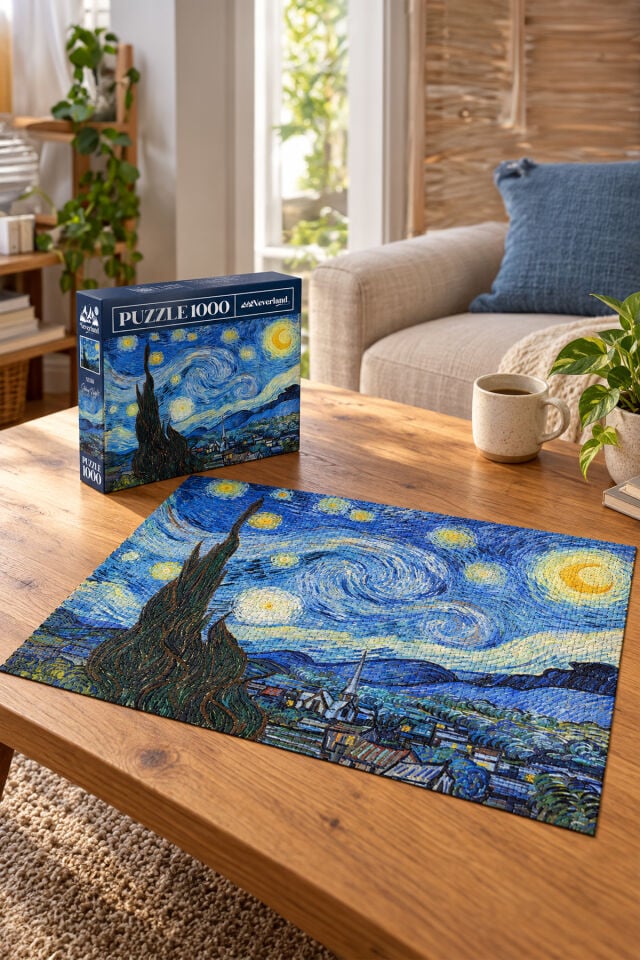 1000 Parça Puzzle - Starry Night (YILDIZLI GECE)