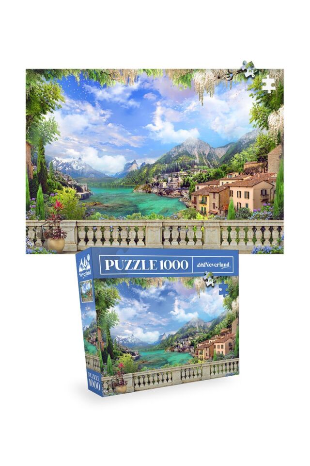 2 ADET 1000 PARÇA PUZZLE - ESKİ SOKAK ve SAHİL MANZARASI