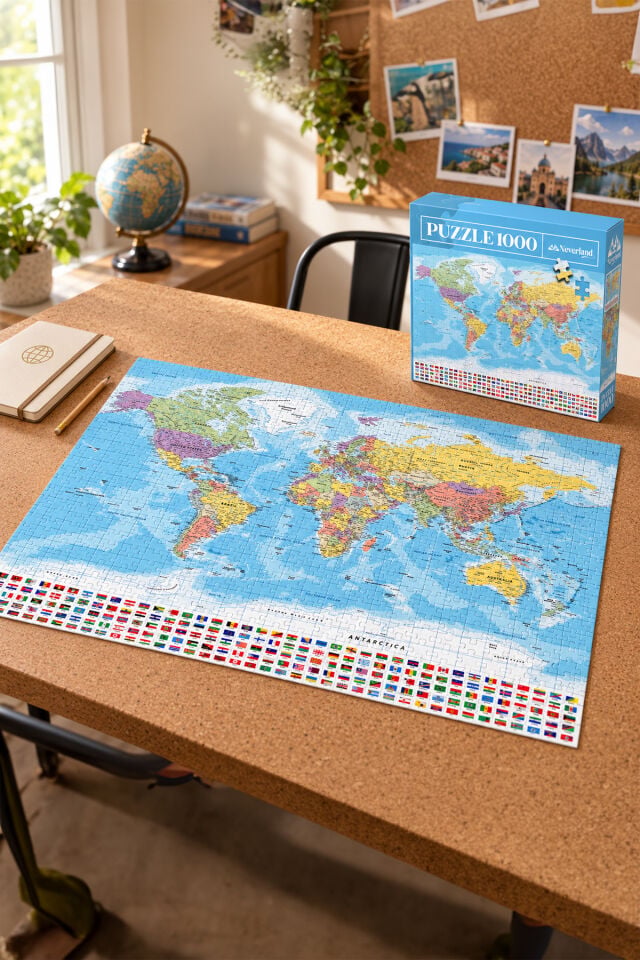 1000 Parça Puzzle - World Map-ı (DÜNYA HARİTASI-I)