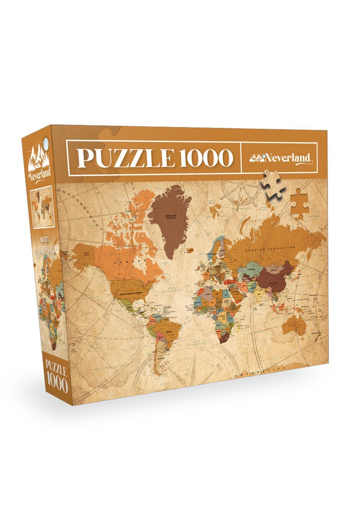 1000 Parça Puzzle - World Map-ıı (DÜNYA HARİTASI-II)