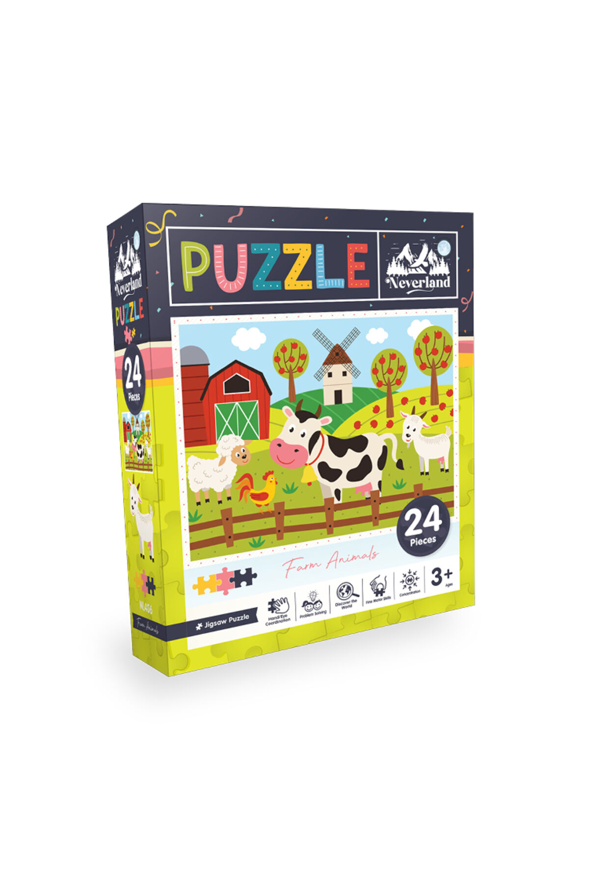 24 Pieces Jigsaw Puzzle - Farm Animals (Çiftlik Hayvanları)