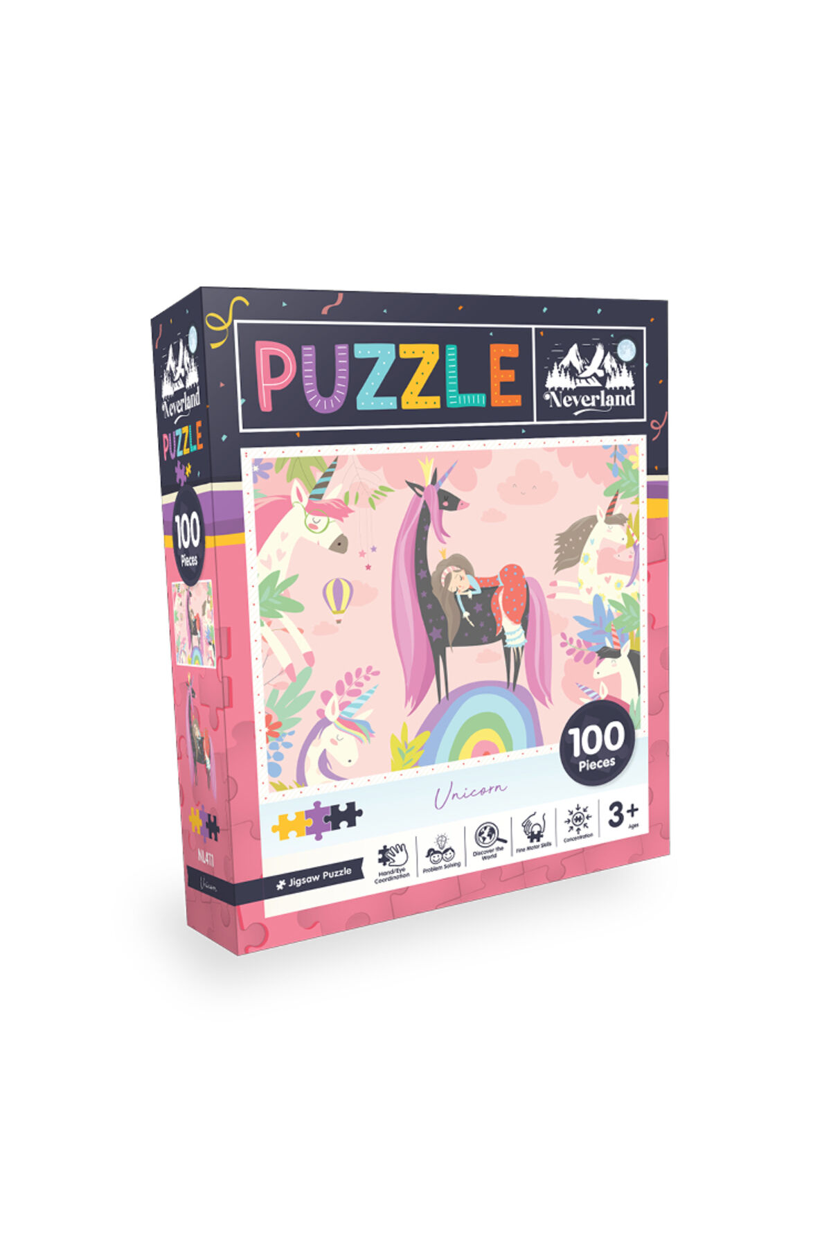 100 Pieces Jigsaw Puzzle - Unicorn (Tek Boynuzlu At)