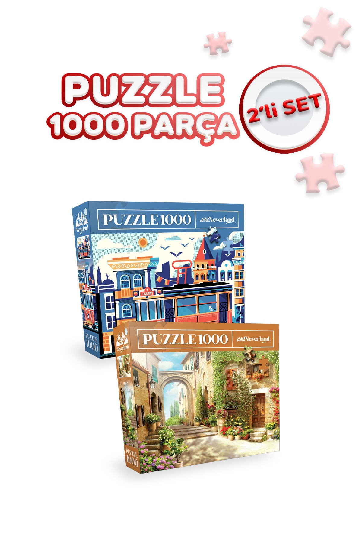 2 ADET 1000 PARÇA PUZZLE - OLD STREET ve İSTANBUL