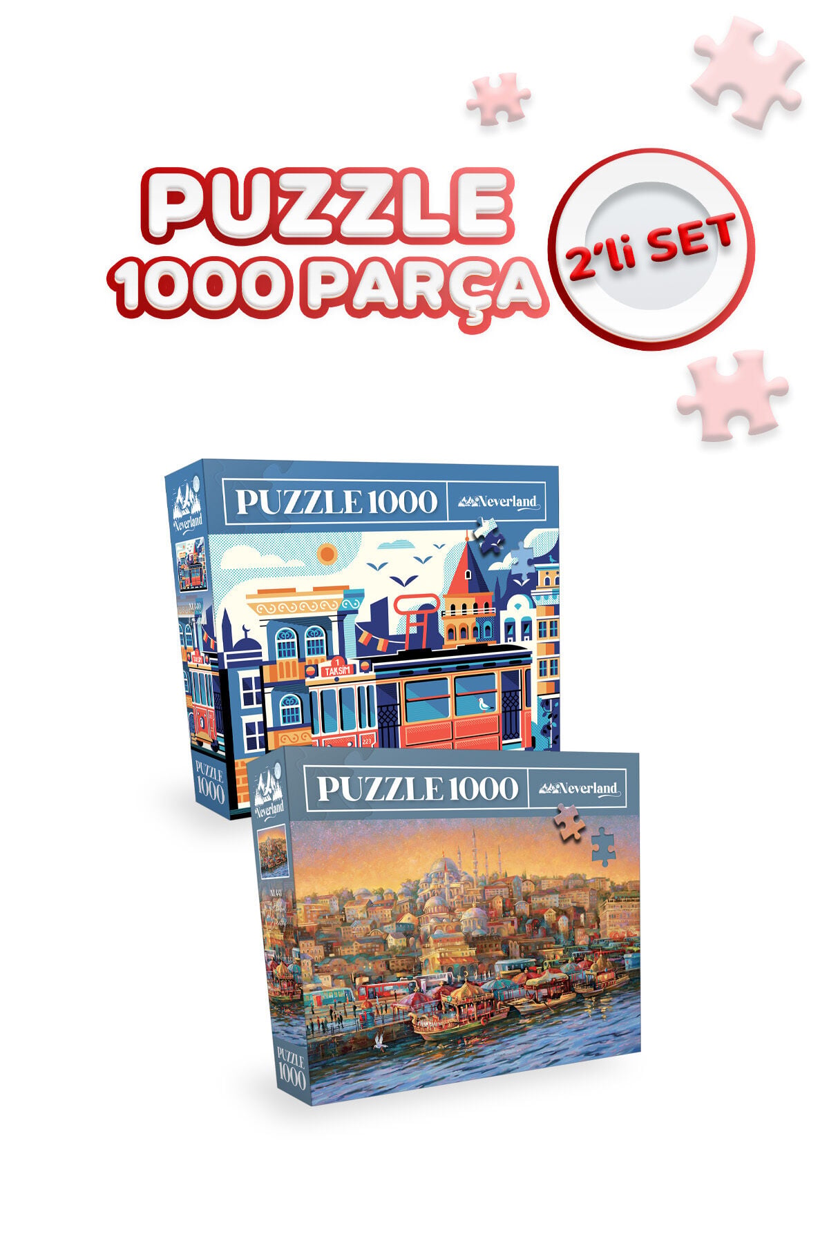 2 ADET 1000 PARÇA PUZZLE - ISTANBUL EVENING ve İSTANBUL
