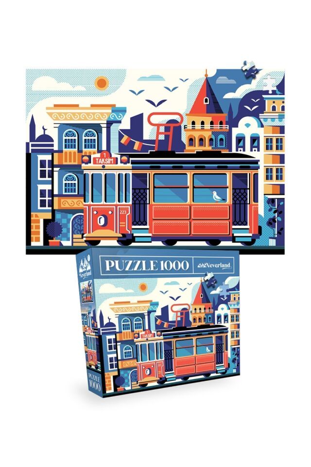 2 ADET 1000 PARÇA PUZZLE - SANTORINI ve İSTANBUL