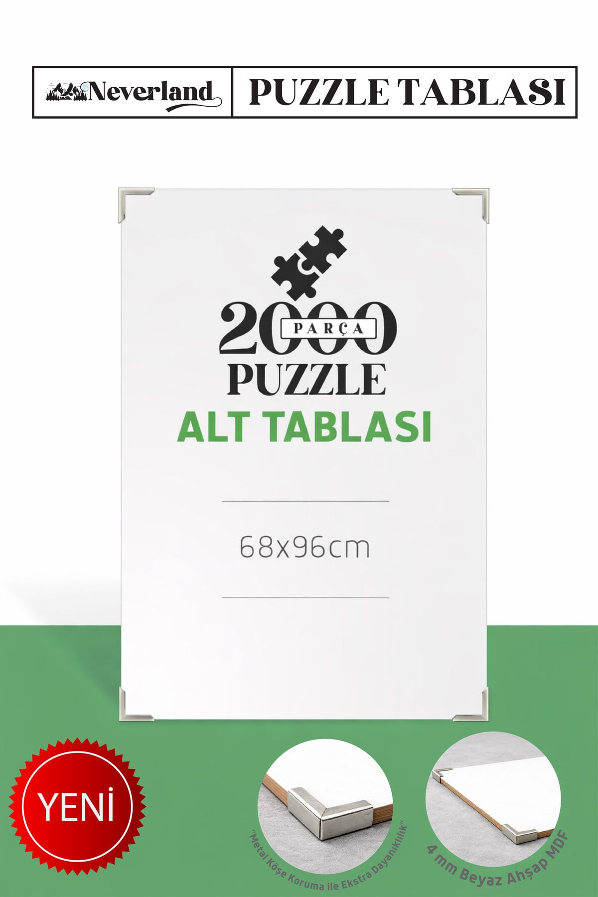 2000 Parça Puzzle Alt Tablası - Pratik Düzen Ve Puzzle Yapımı Için Ideal Çözüm - Puzzle Altlığı