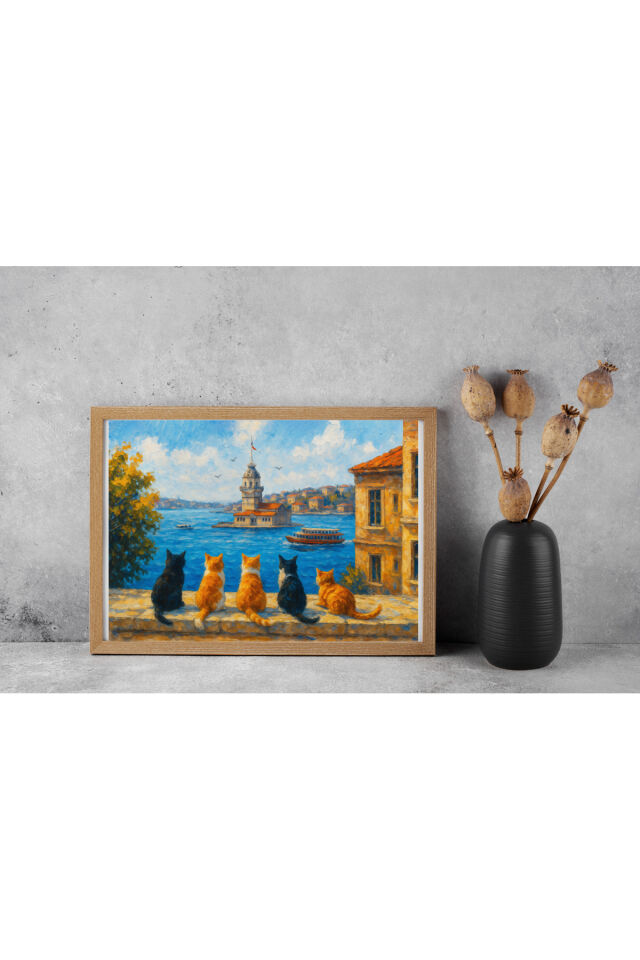 4 ADET 1000 PARÇA PUZZLE -KIZ KULESİ VE ISTANBUL VE KIZ KULESİ KEDİLERİ VE ŞEMSİYELER