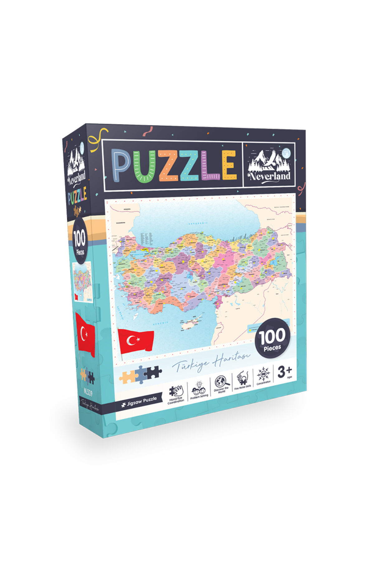 100 Parça Puzzle - Türkiye Haritası