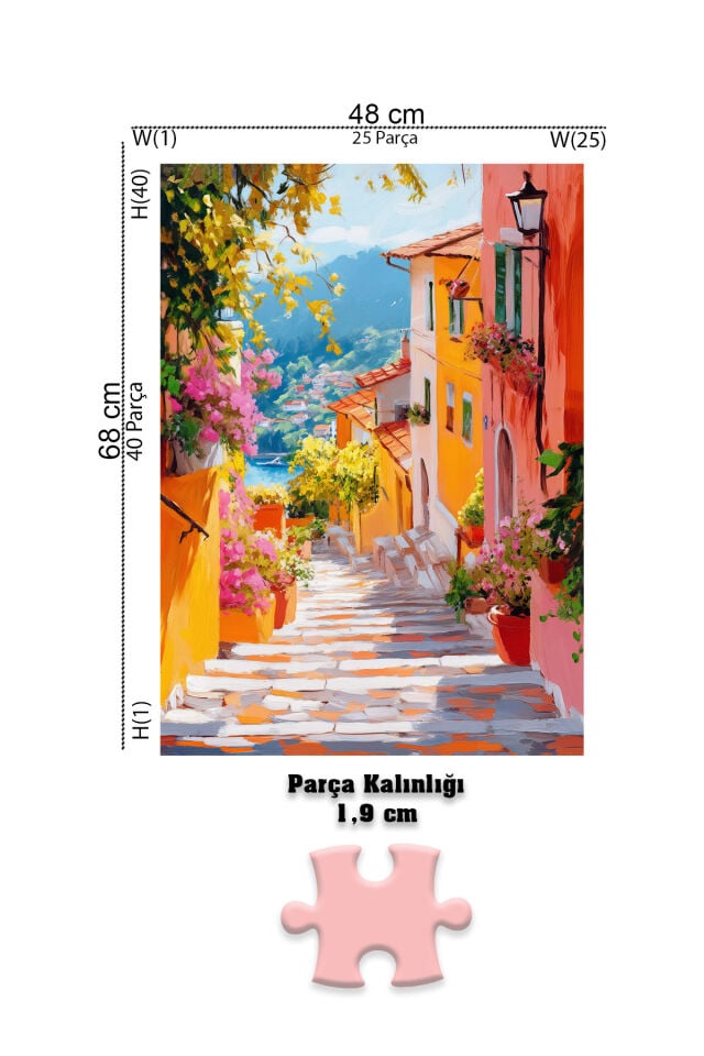 1000 Parça Puzzle - Mediterranean Stairs (AKDENİZ MERDİVENLERİ)