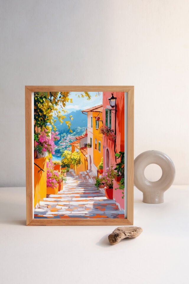 4 ADET 1000 PARÇA PUZZLE -AKDENİZ MERDİVENLERİ VE GÖL MANZARASI VE KIZ KULESİ VE PROVENCE