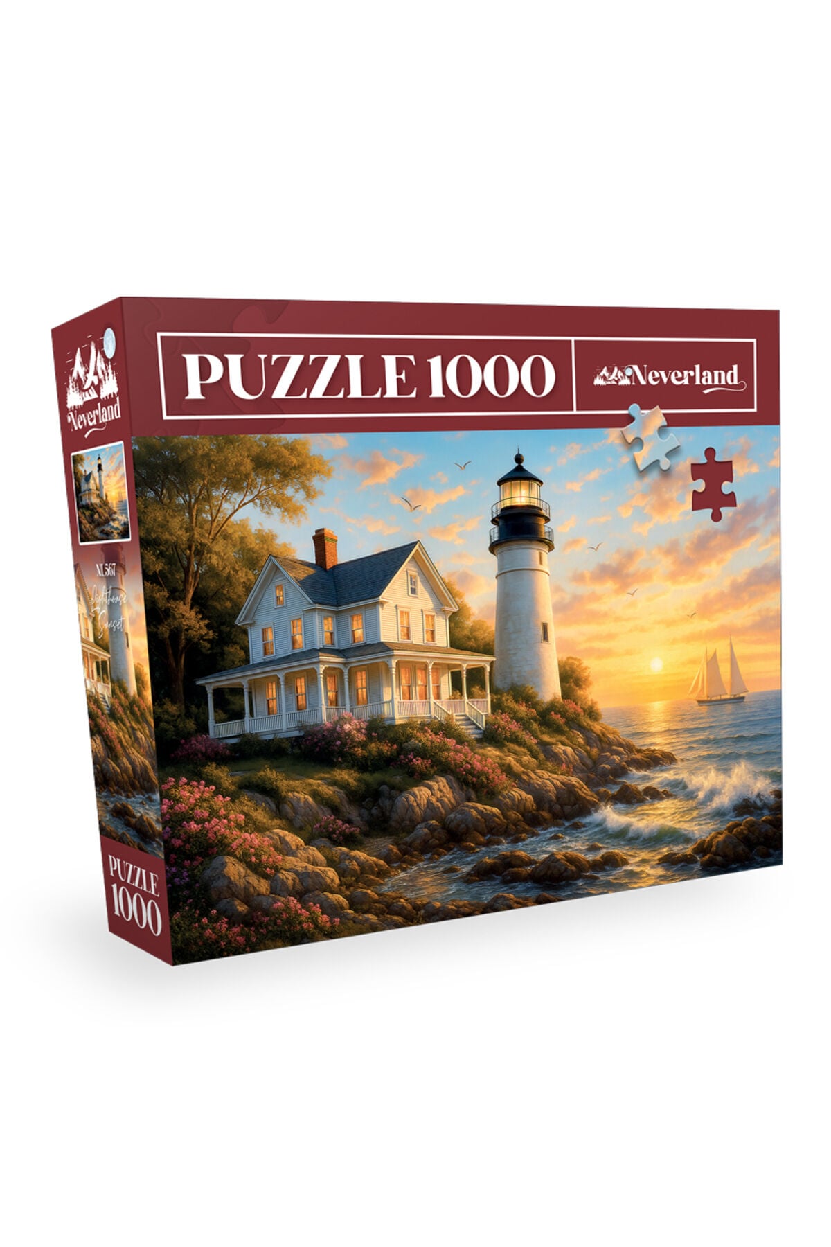 1000 Parça Puzzle - Lighthouse Sunset (Deniz Feneri Günbatımı)