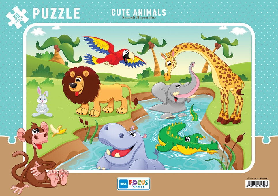 30 PARÇA - CUTE ANIMALS (SEVİMLİ HAYVANLAR)