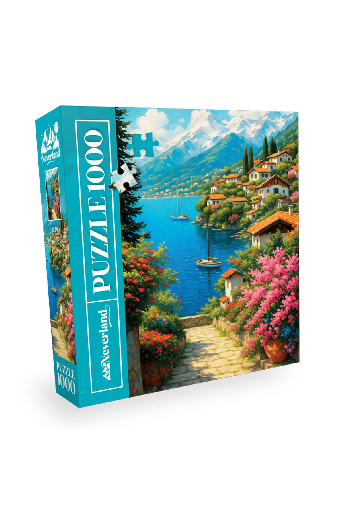 1000 Parça Puzzle - Mountain Lake Village (Dağ Gölü Kasabası)