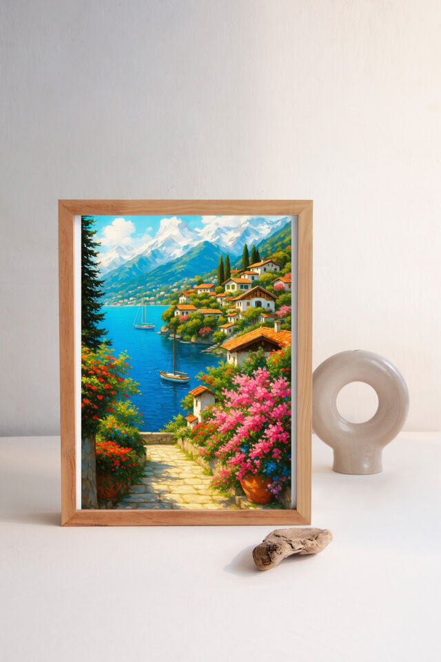 4 ADET 1000 PARÇA PUZZLE -DAĞ GÖLÜ KASABASI VE YILDIZLI GECE VE GEZEGENLER VE İSTANBUL