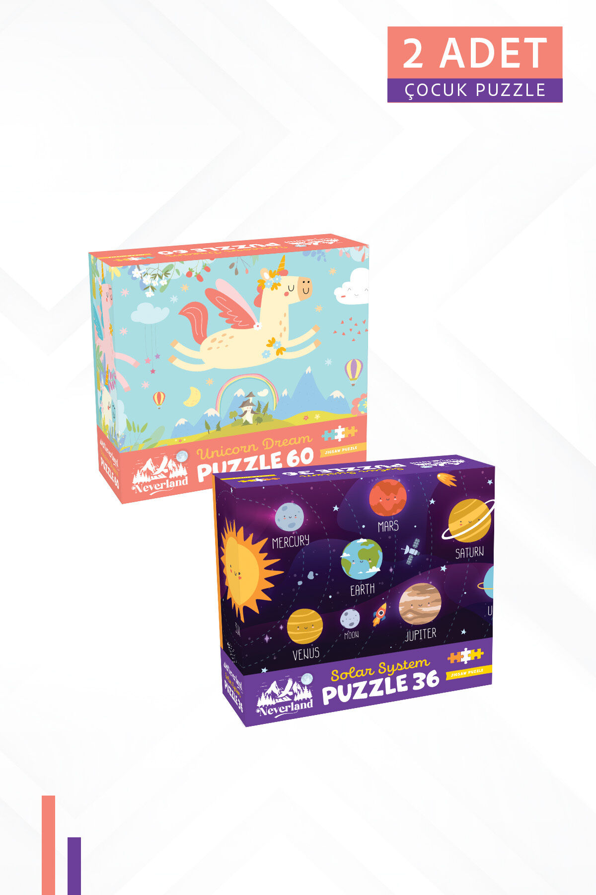 2 ADET 60 PARÇA - UNICORN DREAM (UNICORN RÜYASI) VE 36 PARÇA - SOLAR SYSTEM (GÜNEŞ SİSTEMİ)