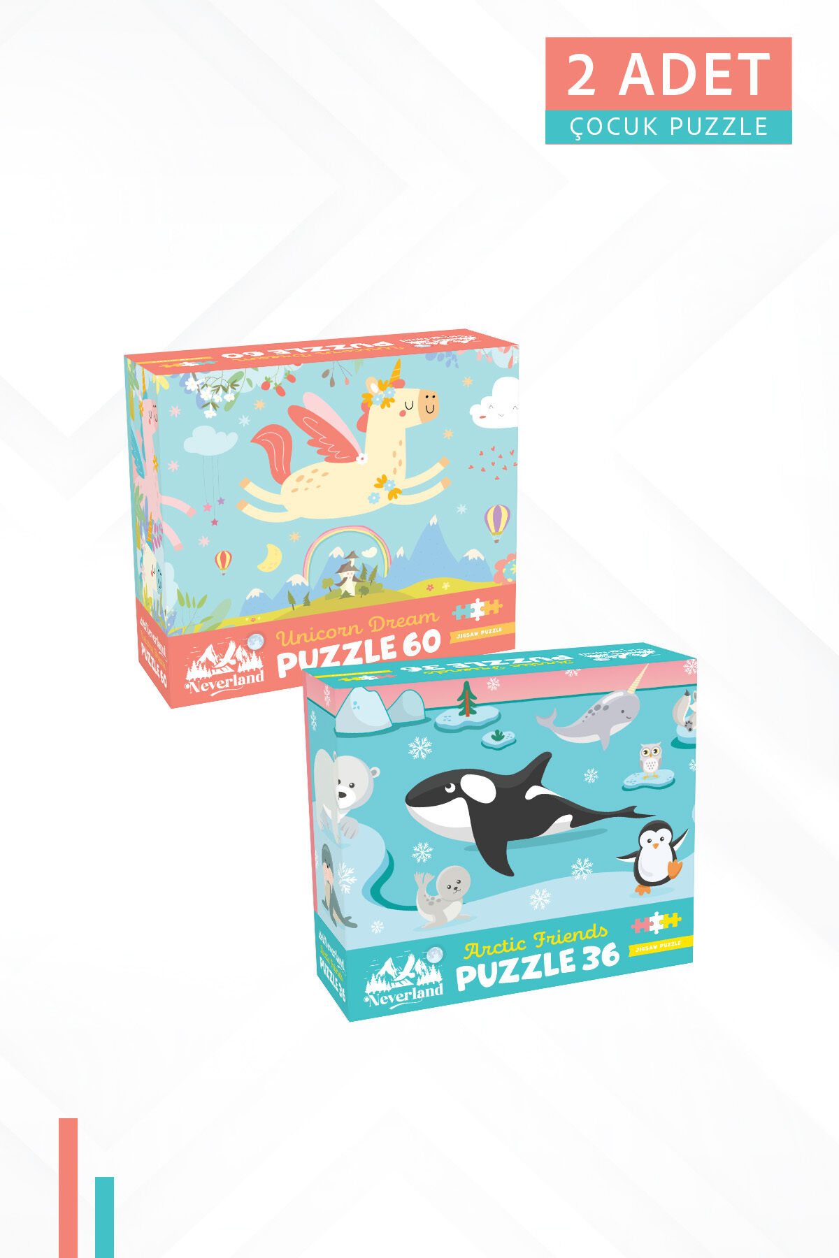 2 ADET 60 PARÇA - UNICORN DREAM (UNICORN RÜYASI) VE 36 PARÇA - ARCTIC FRIENDS (KUTUP ARKADAŞLARI)