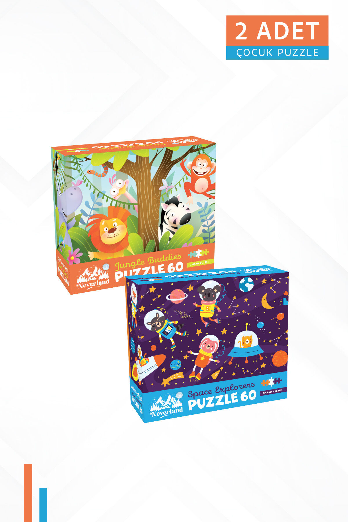 2 ADET 60 PARÇA - JUNGLE BUDDIES (ORMAN ARKADAŞLARI) VE SPACE EXPLORERS (UZAY KAŞİFLERİ)
