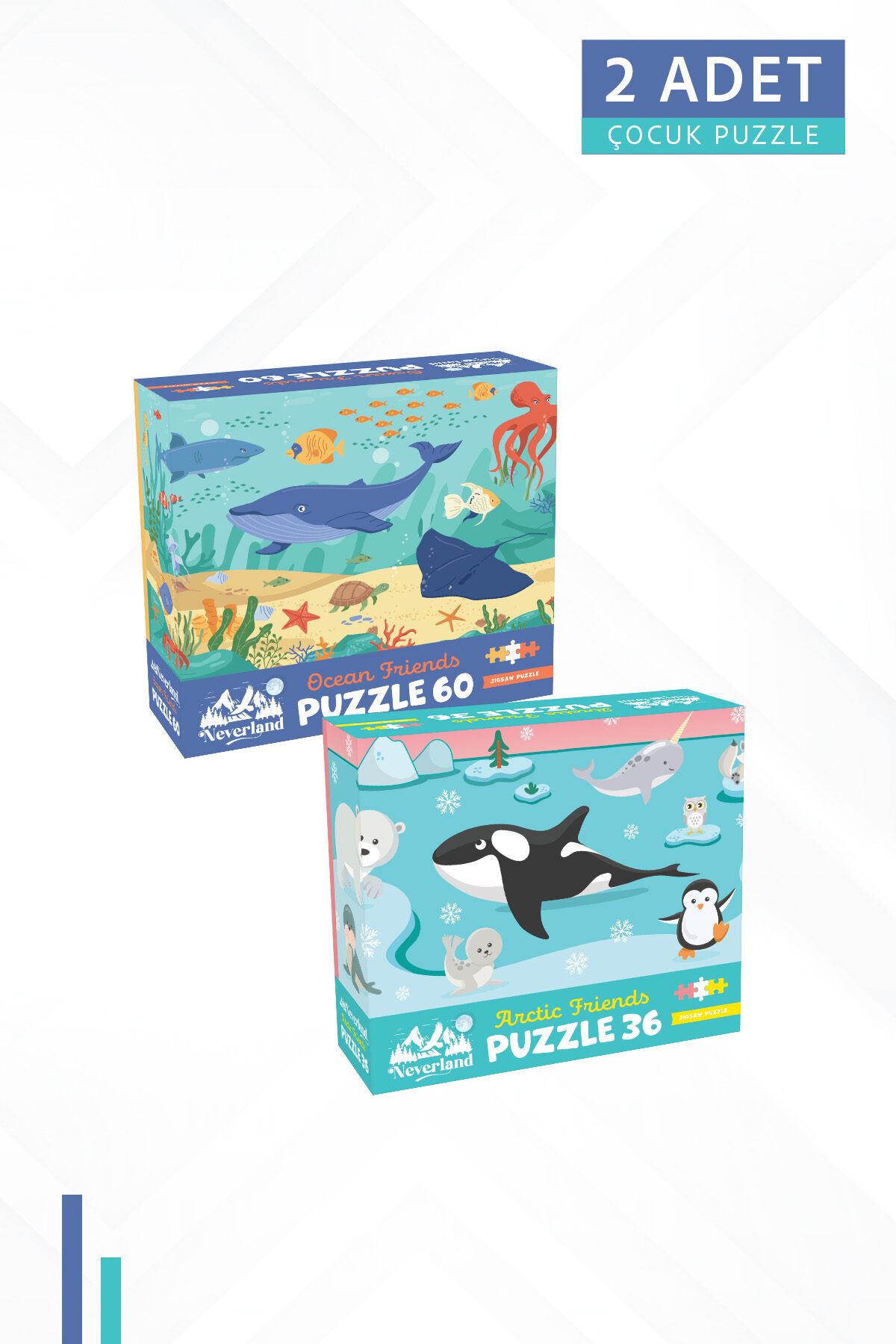 2 ADET 60 PARÇA -OCEAN FRIENDS (OKYANUS ARKADAŞLARI) VE 36 PARÇA -ARCTIC FRIENDS (KUTUP ARKADAŞLARI)