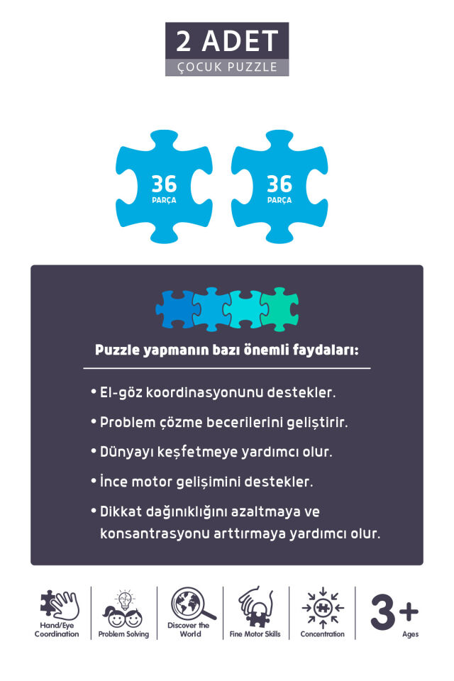 2 ADET 36 PARÇA - TRAFFIC VEHICLES (TRAFİK TAŞITLARI) VE PRINCESS SWEET (TATLI PRENSES)