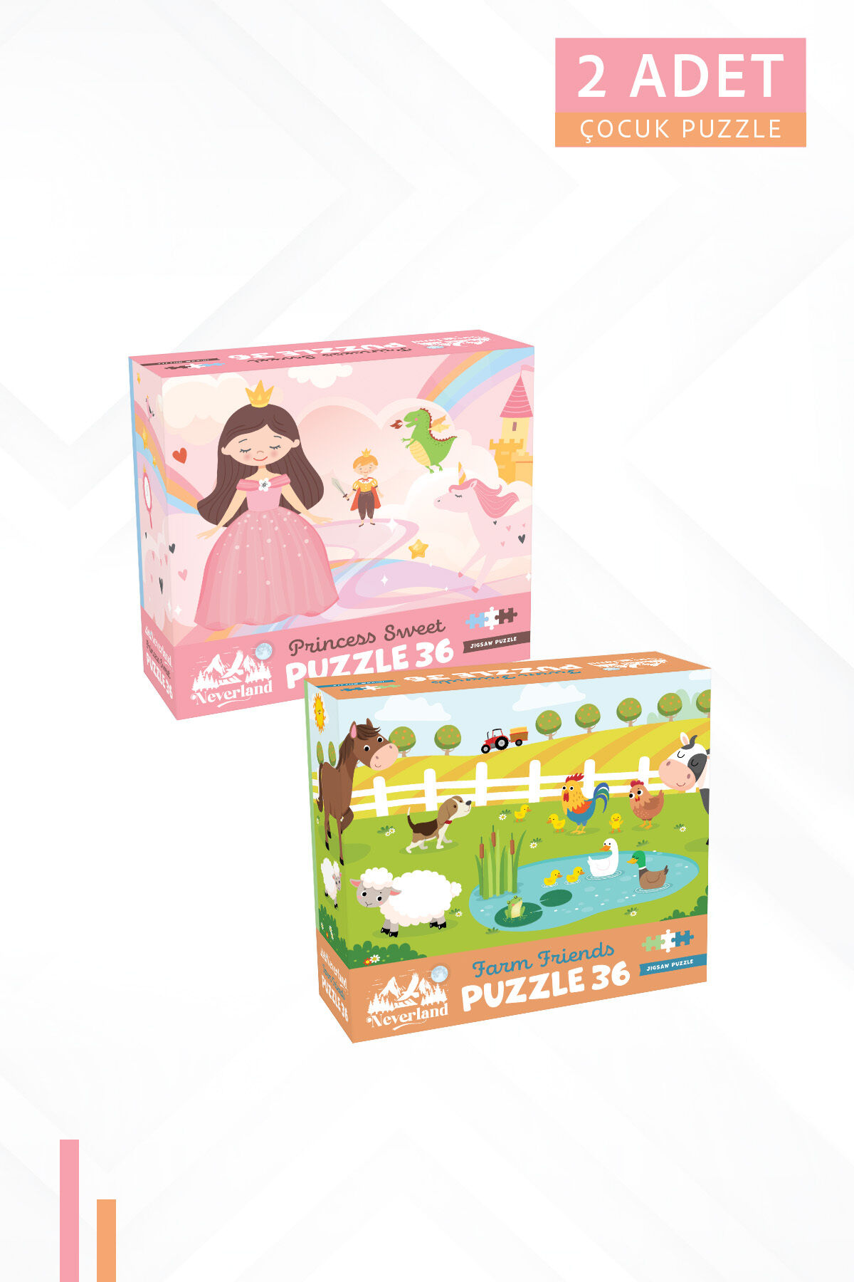 2 ADET 36 PARÇA - FARM FRIENDS (ÇİFTLİK ARKADAŞLARI) VE PRINCESS SWEET (TATLI PRENSES)