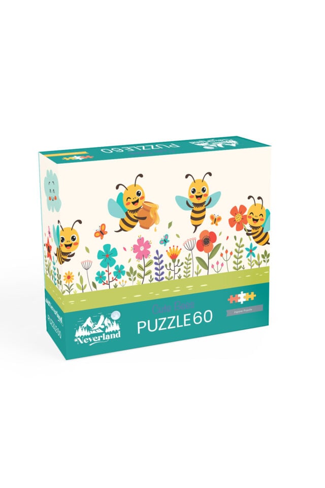 NL601-PUZZLE 60 PARÇA-CUTE BEES(Sevimli Arılar)