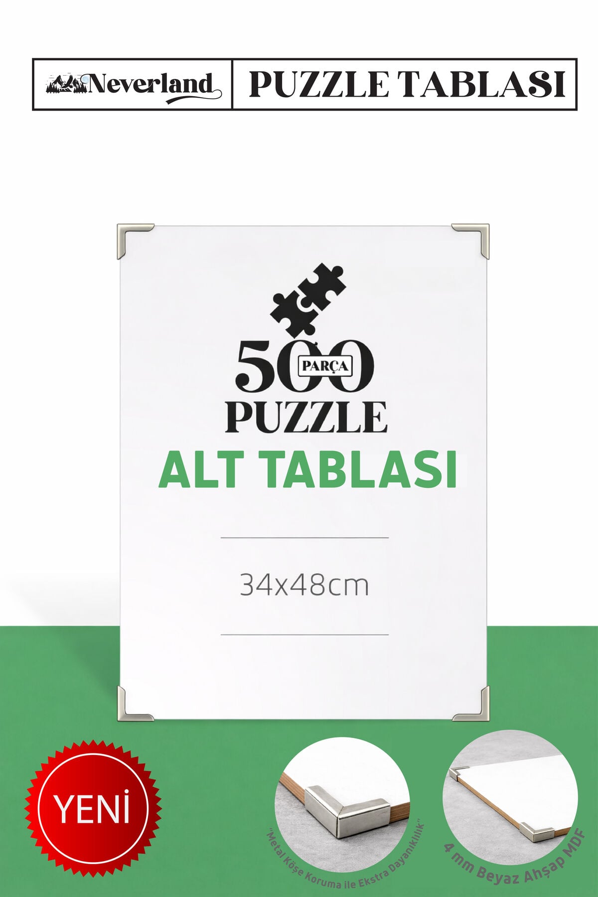 500 Parça Puzzle Alt Tablası - Pratik Düzen Ve Puzzle Yapımı Için Ideal Çözüm - Puzzle Altlığı
